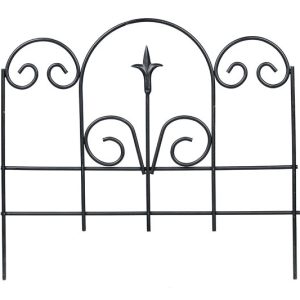 Panacea 16 in. L X 18 in. H Steel Black Garden Fence