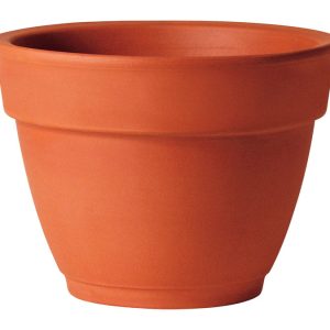 Deroma 3.3 in. H X 4.3 in. D Clay Planter Terracotta