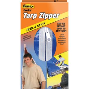 Homax CinchTite 0.25 ft. W X 7 ft. L Plastic Tarp Zipper Door Blue