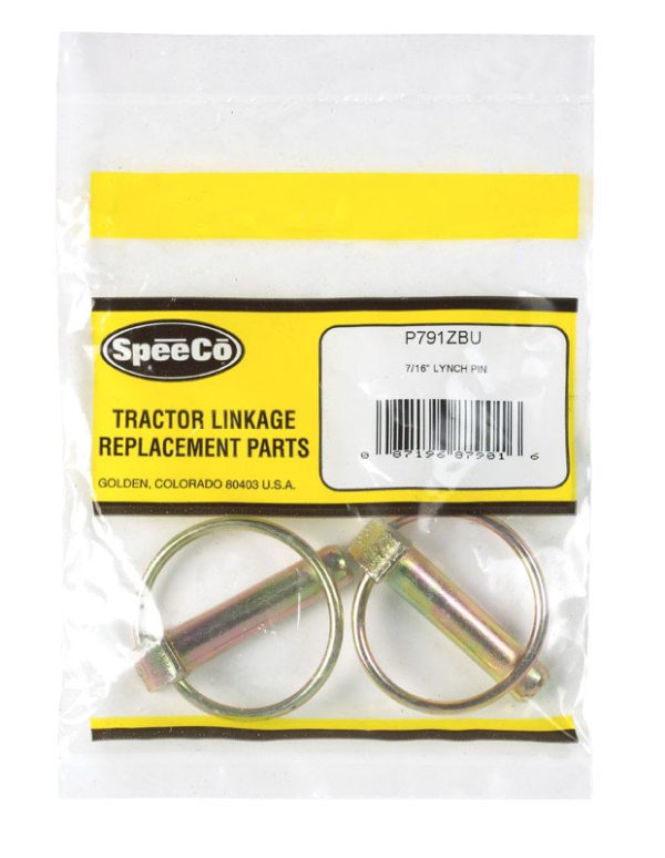 SpeeCo Zinc Plated Lynch Pin 7/16 in. D X 1-1/4 in. L
