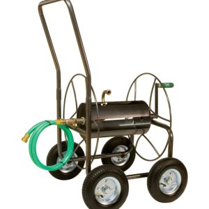 Yard Butler 400 ft. Silver Wheeled Hose Reel Cart
