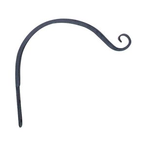 Panacea Black Wrought Iron 8-1/4 in. H Curved Forged Plant Hook 1 pk