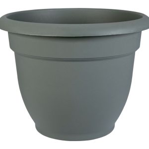 Bloem 10.2 in. H X 12 in. D Resin Ariana Planter Thyme Green