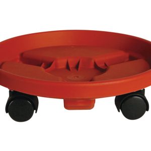 Bloem 3.6 in. H X 11.9 in. D Resin Plant Caddy Terracotta Clay