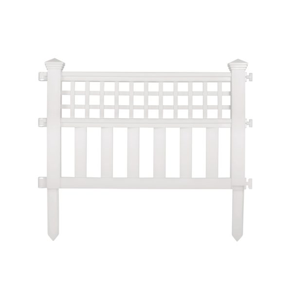 Suncast 24 ft. L X 20.5 in. H Resin White Garden Fence