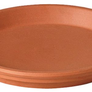 Deroma 4 in. D Clay Traditional Plant Saucer Terracotta
