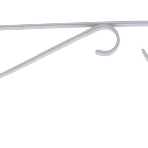 Panacea White Steel 9 in. H Straight w/Loop Plant Hook