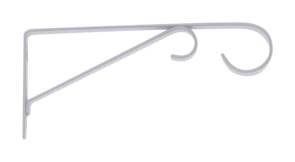 Panacea White Steel 9 in. H Straight w/Loop Plant Hook