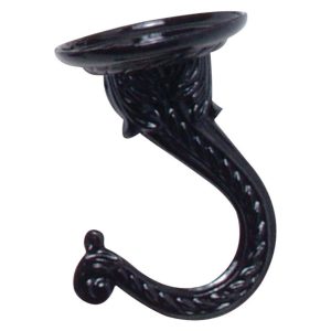 Panacea Black Steel 2 in. H Sturdy Swag Hook 1 pk