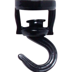 Panacea Black Steel 3-9/16 in. H Swivel Swag Hook 1 pk
