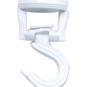 Panacea White Steel 3-9/16 in. H Swivel Swag Hook 1 pk