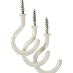 Panacea White Vinyl 2 in. H Sturdy Plant Hook 3 pk