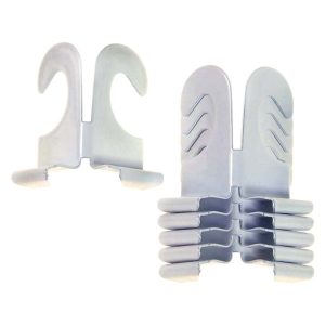 Panacea White Steel 2 in. H Sturdy Track Hooks 6 pk