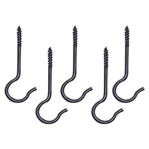 Panacea Black Steel 2-1/2 in. H Sturdy Swag Hook 5 pk