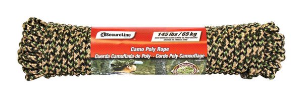 SecureLine 5/16 in. D X 75 ft. L Camouflage Diamond Braided Polypropylene Rope