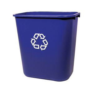 Rubbermaid 28 qt Blue Resin Recycling Bin
