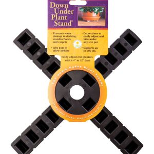 Plant Stand 1 in. H X 12 in. W X 12 in. D Plastic Planter Trivet Black