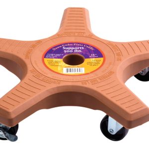 Down Under Decksaver 3 in. H X 16 in. W X 16 in. D Plastic Plant Caddy Terracotta