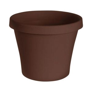 Bloem Terrapot 16.9 in. H X 20 in. D Resin Traditional Planter Chocolate