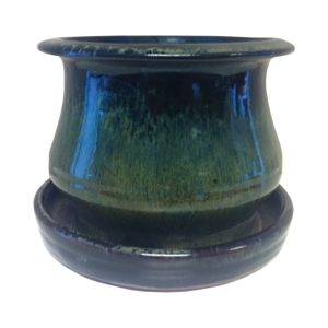 Trendspot 6 in. H X 6 in. W Ceramic Planter Green