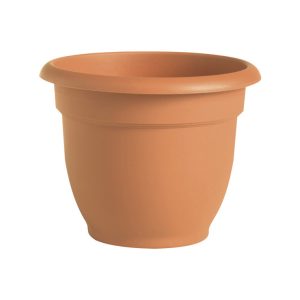 Bloem 8 in. D Resin Ariana Planter Terracotta Clay