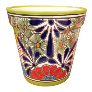 Avera Talavera 5.5 in. H X 5 in. D Ceramic Planter Multicolored