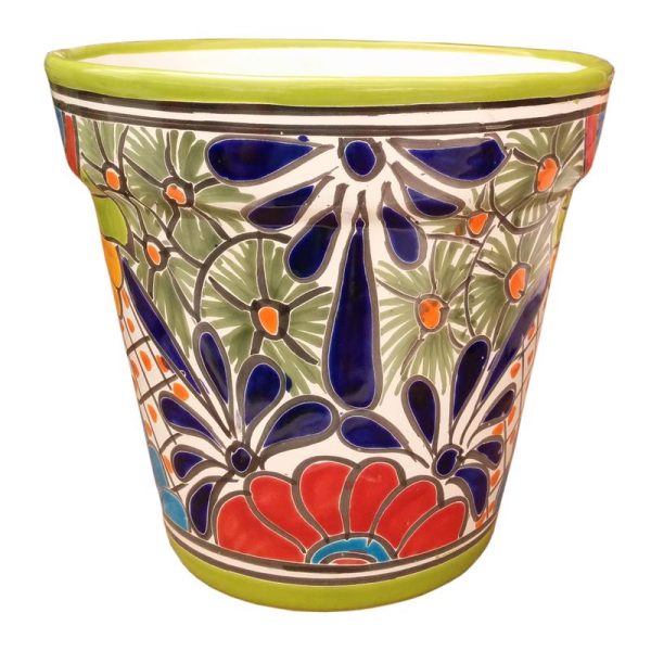 Avera Talavera 5.5 in. H X 5 in. D Ceramic Planter Multicolored
