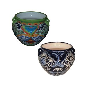 Avera Talavera 19 in. H X 10 in. W Ceramic Planter Multicolored