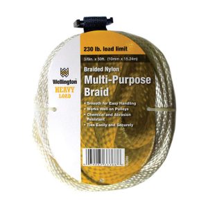 Wellington 3/8 in. D X 50 ft. L White Braided Nylon Rope