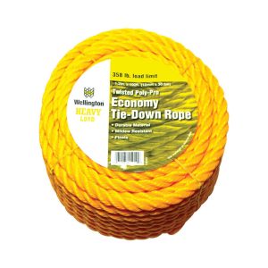 Wellington 1/2 in. D X 100 ft. L Yellow Twisted Polypropylene Rope