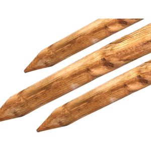 Bond 8 ft. H X 2-1/4 in. W X 2.25 in. D Brown Wood Lodge Pole and Tree Stakes