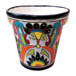 Avera Talavera 10 in. H X 11 in. W X 11 in. D Ceramic Planter Multicolored
