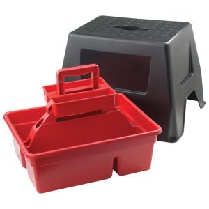 Little Giant 14 in. H X 16.13 in. W X 20 in. D 300 lb. capacity 1 step Plastic Stool and Tote Box