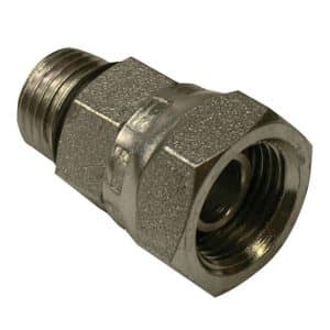 Apache Steel 3/8 in. D X 3/8 in. D Hydraulic Adapter 1 pk