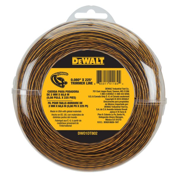 DEWALT .080 in. D X 225 ft. L Trimmer Line