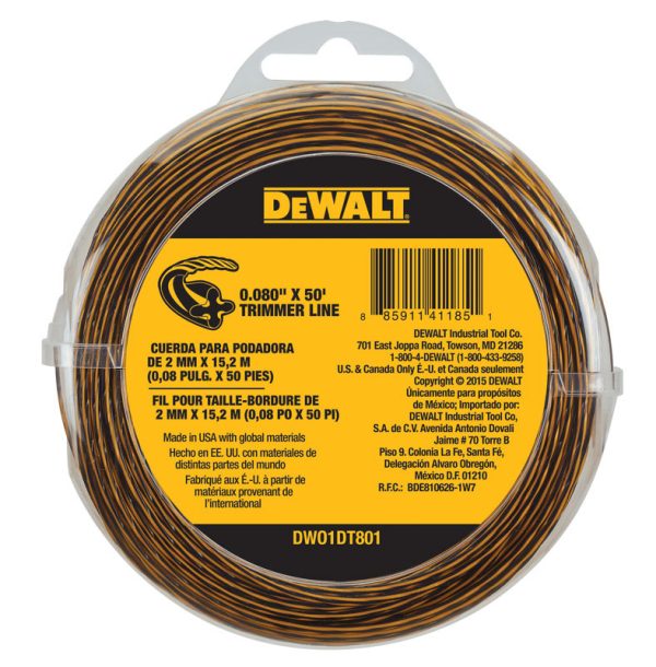 DEWALT .080 in. D X 50 ft. L Trimmer Line