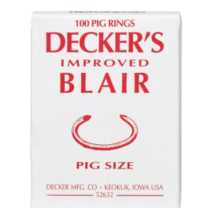 Decker 12.5 Ga. Animal Ring For Pig 100 pk