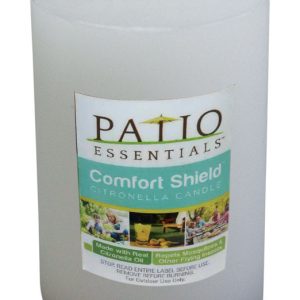 Patio Essentials Citronella Pillar Candle For Mosquitoes/Other Flying Insects 8 oz