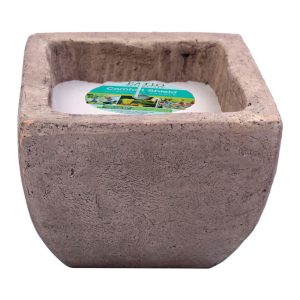 Patio Essentials Stone Citronella Candle with Holder For Mosquitoes/Other Flying Insects 6 oz