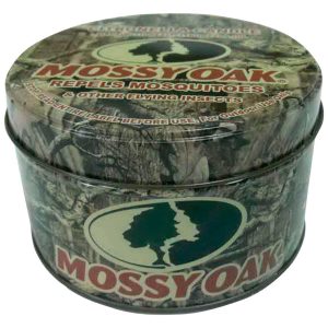 Mossy Oak Candle with Holder Wax For Mosquitoes/Other Flying Insects 8 oz