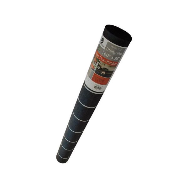 Flexgard 96 in. L X 60 in. W Black Smooth Top/Smooth Bottom Rubber Mat Rubber Utility Mat