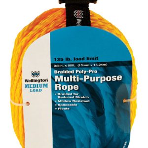 Wellington 3/8 in. D X 50 ft. L Yellow Braided Poly Rope