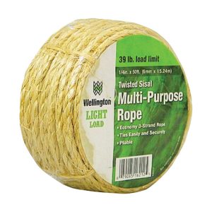 Wellington 1/4 in. D X 50 ft. L Natural Twisted Sisal Rope