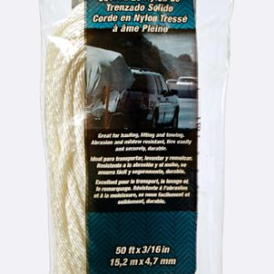 SecureLine 3/16 in. D X 50 ft. L White Solid Braided Nylon Rope
