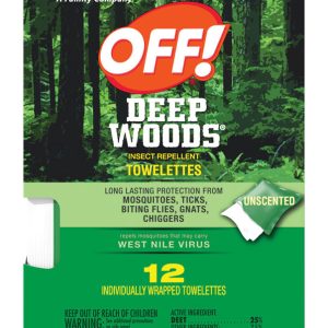 OFF! Deep Woods Insect Repellent Towelettes For Mosquitoes 12 pk
