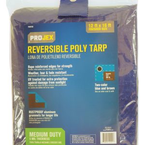 Projex 12 ft. W X 16 ft. L Medium Duty Polyethylene Tarp Blue/Brown