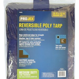 Projex 10 ft. W X 12 ft. L Medium Duty Polyethylene Tarp Blue/Brown