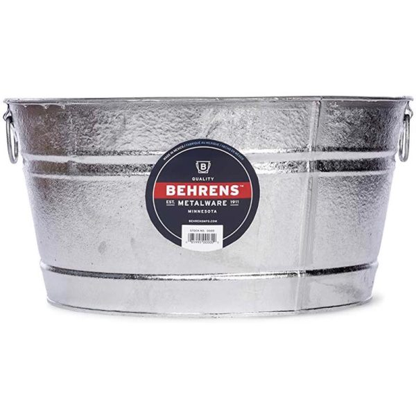 Behrens 9 gal Steel Tub Round PaintPlace New York