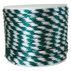 Koch 5/8 in. D X 140 ft. L Green/White Solid Braided Poly Derby Rope