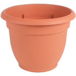 Bloem 20 in. D Resin Ariana Planter Terracotta Clay
